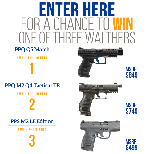 Walther PPQ Pistol Giveaway (3 Winners)