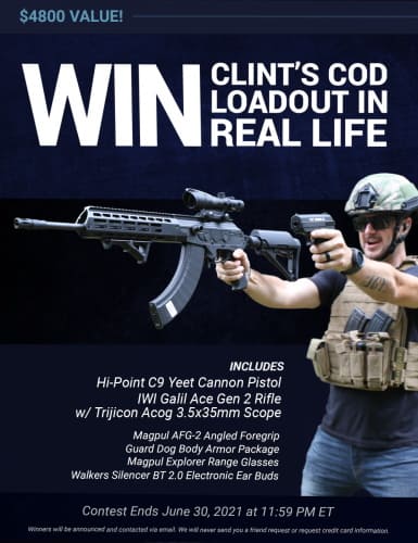 IWI Galil ACE Gen II, Trijicon ACOG, Body Armor + Hi Point C9 Giveaway